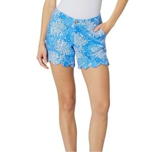 Lilly Pulitzer Buttercup 5” Scalloped Stretch Knit Shorts